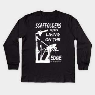 Living On The Edge Kids Long Sleeve T-Shirt